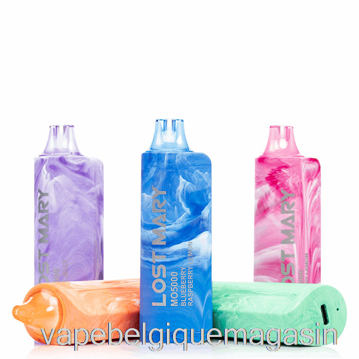 Vape Jus Perdu Mary Mo5000 Jetable Mangue Pêche Pastèque